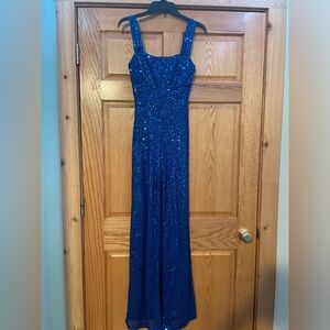 Lulus sparkly blue jumpsuit